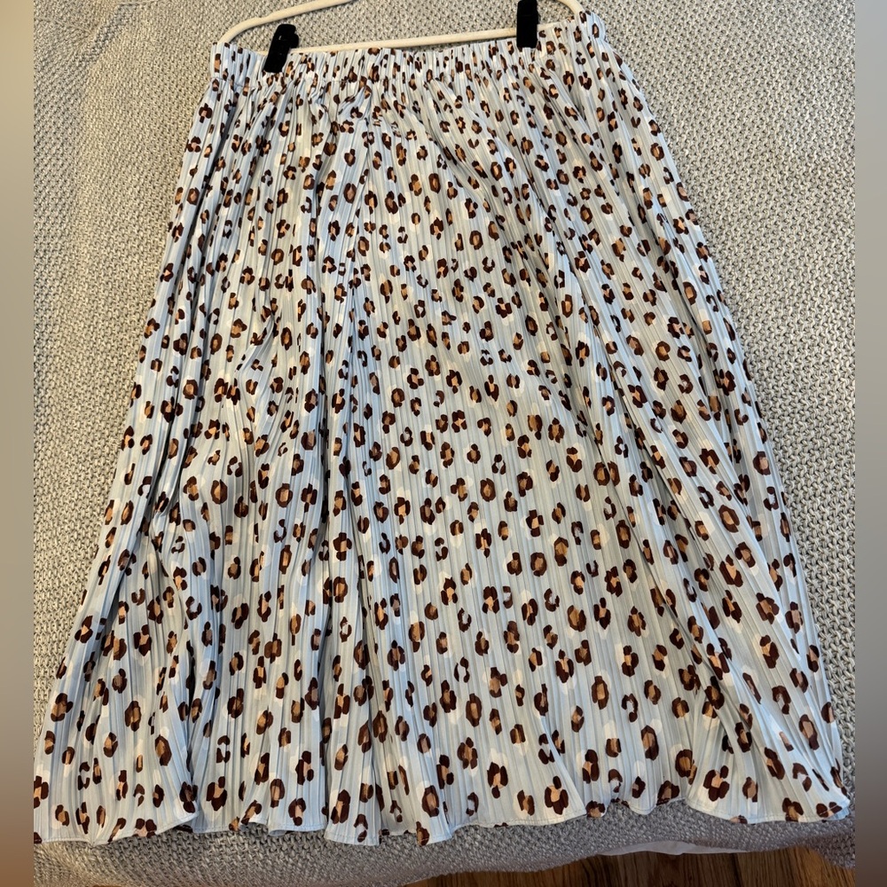Ann Taylor Skirt - Blue, Brown White Cheetah Print